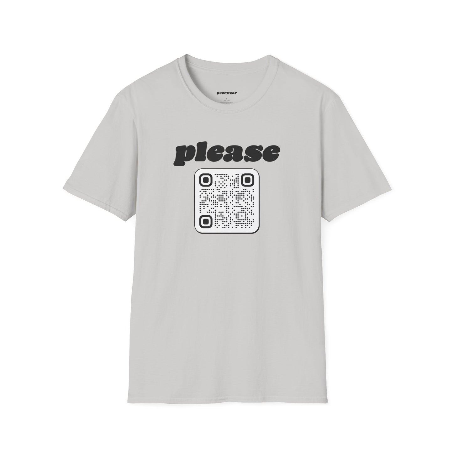 Please Tee with Custom QR Code (Unisex)
