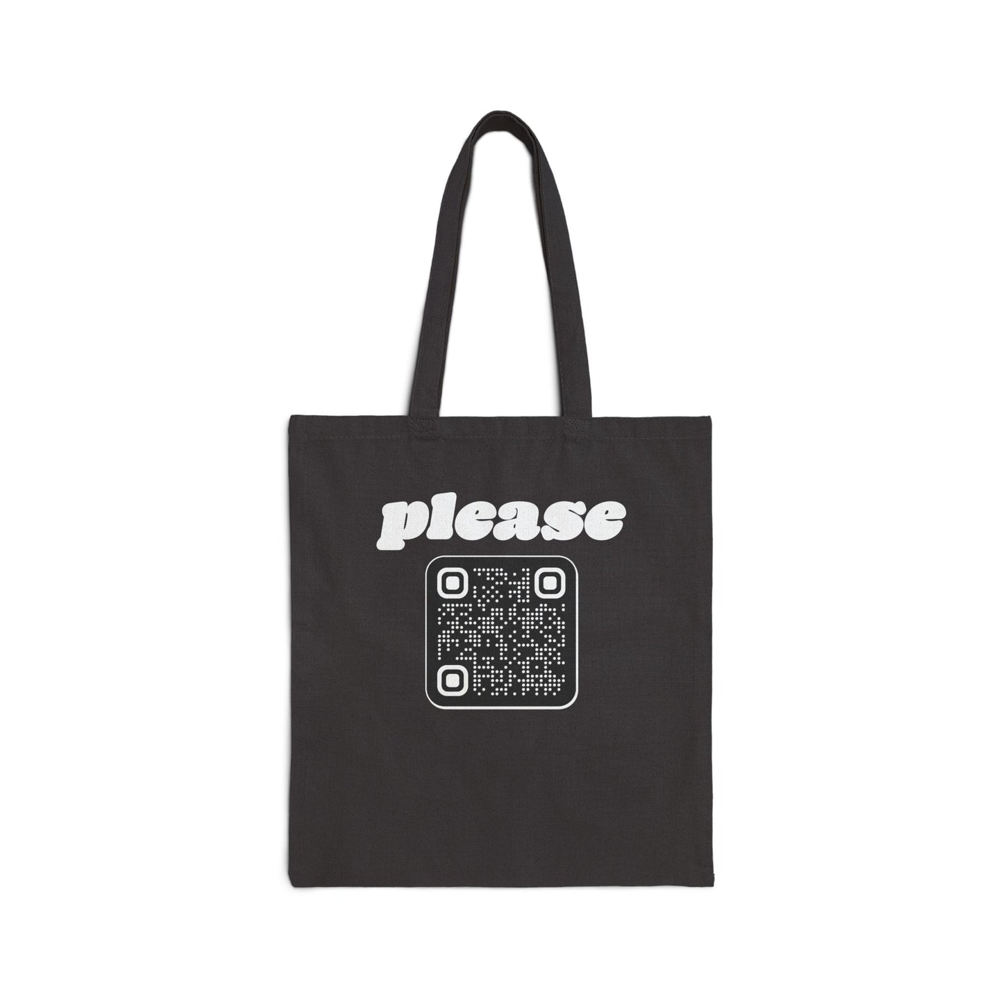 Please Tote Bag with Custom QR Code