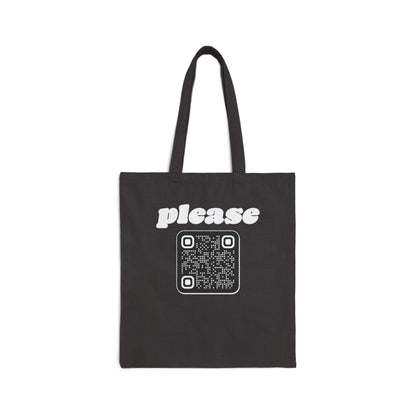 Please Tote Bag with Custom QR Code