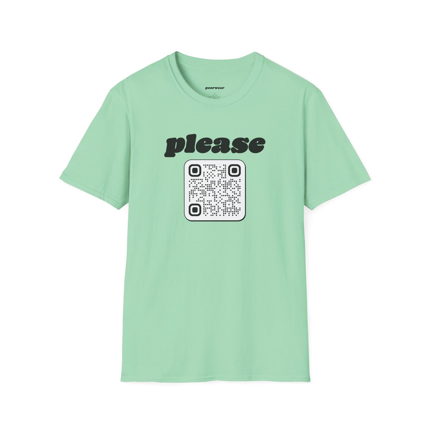 Please Tee with Custom QR Code (Unisex)