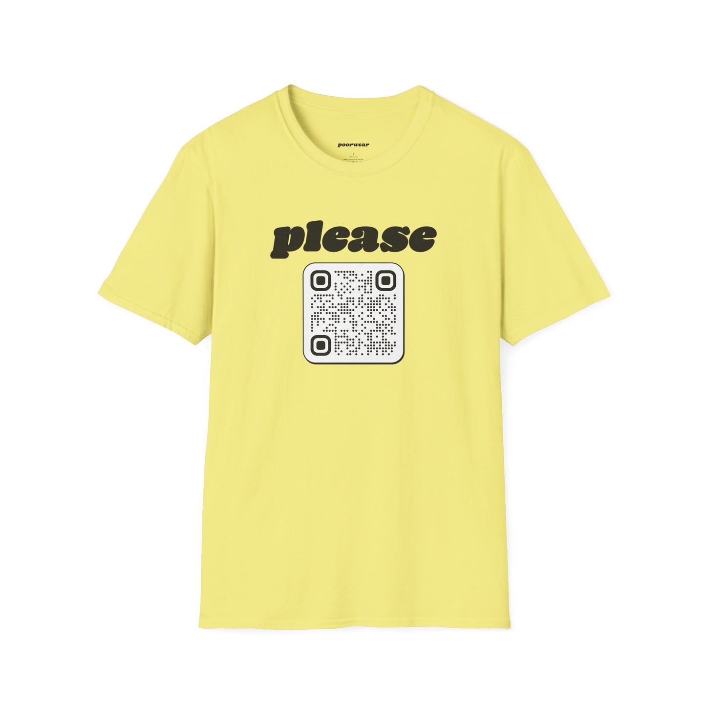 Please Tee with Custom QR Code (Unisex)