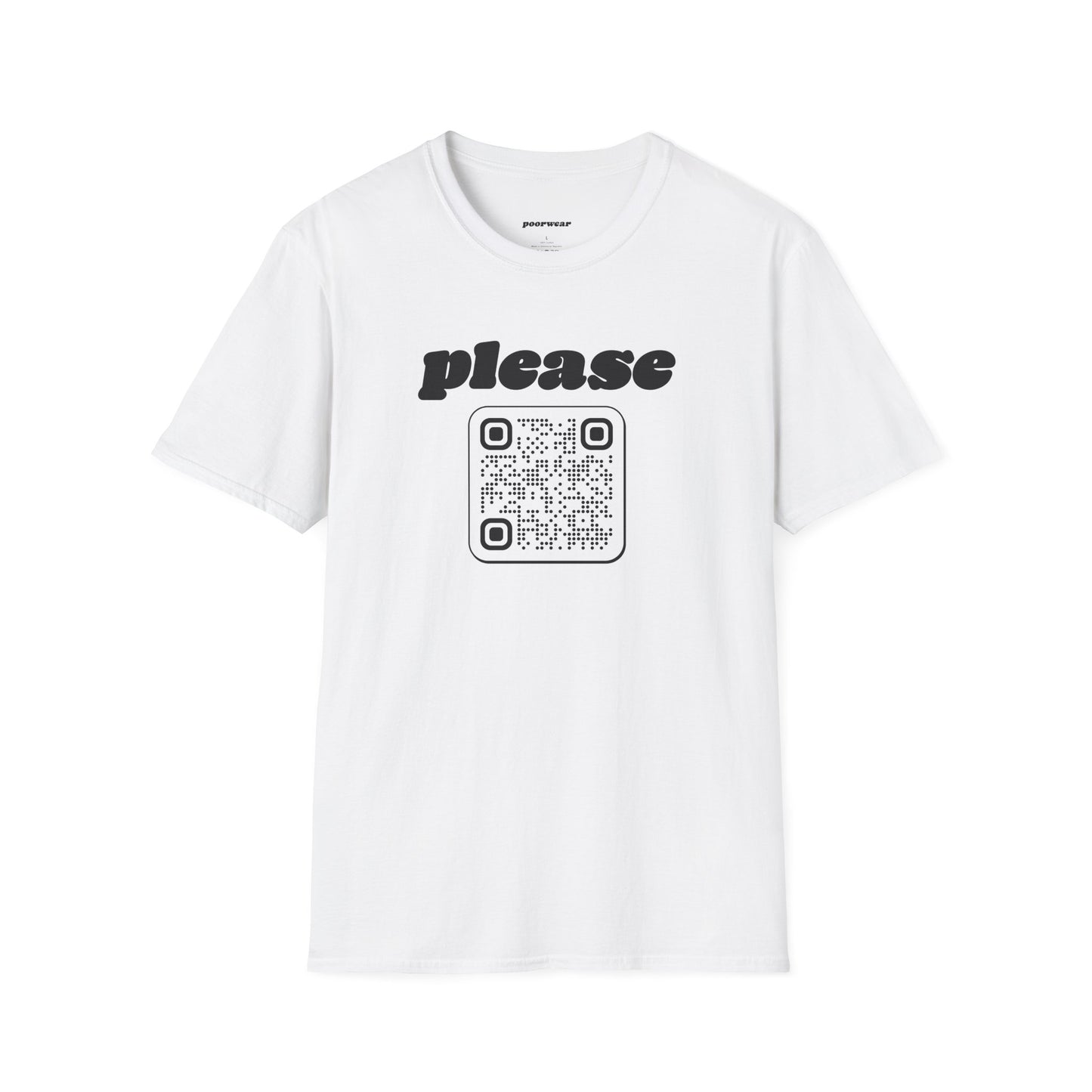 Please Tee with Custom QR Code (Unisex)