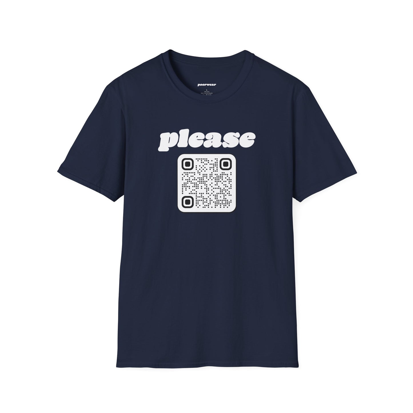 Please Tee with Custom QR Code (Unisex)