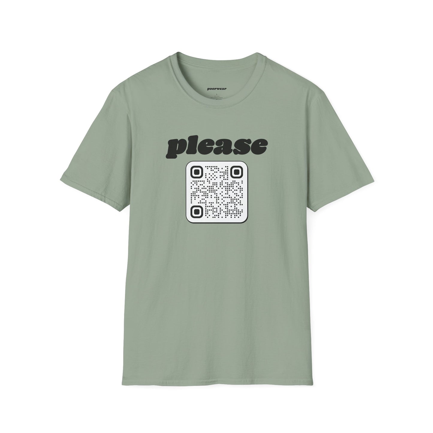 Please Tee with Custom QR Code (Unisex)