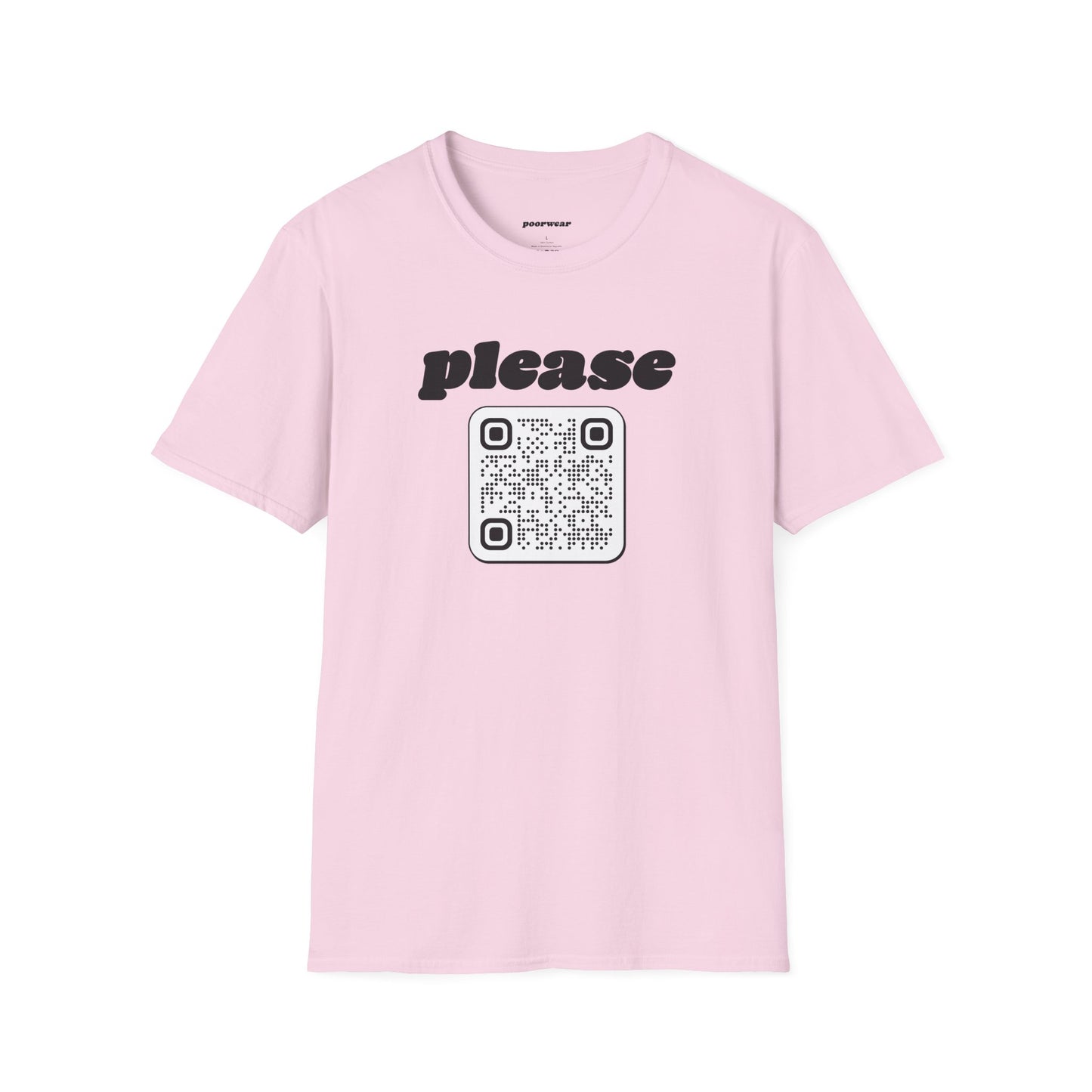 Please Tee with Custom QR Code (Unisex)