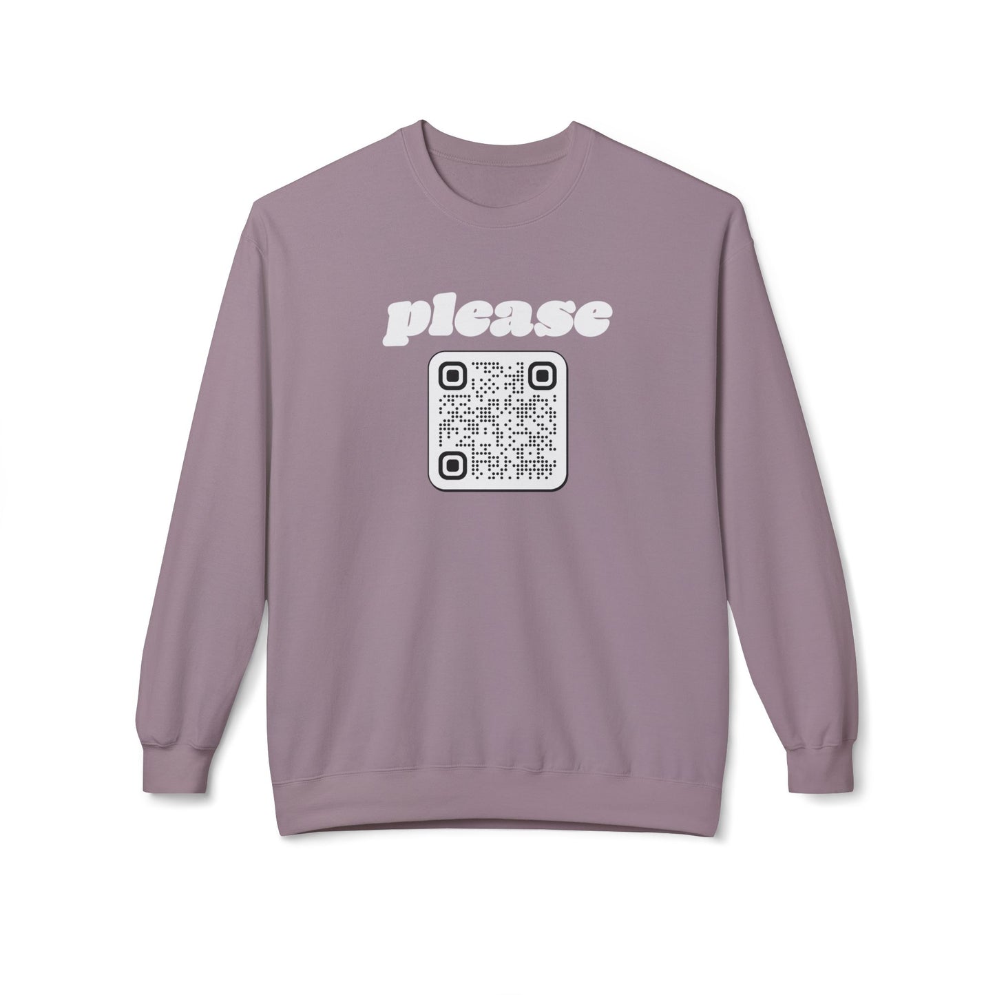 Please Sweatshirt with Custom QR Code